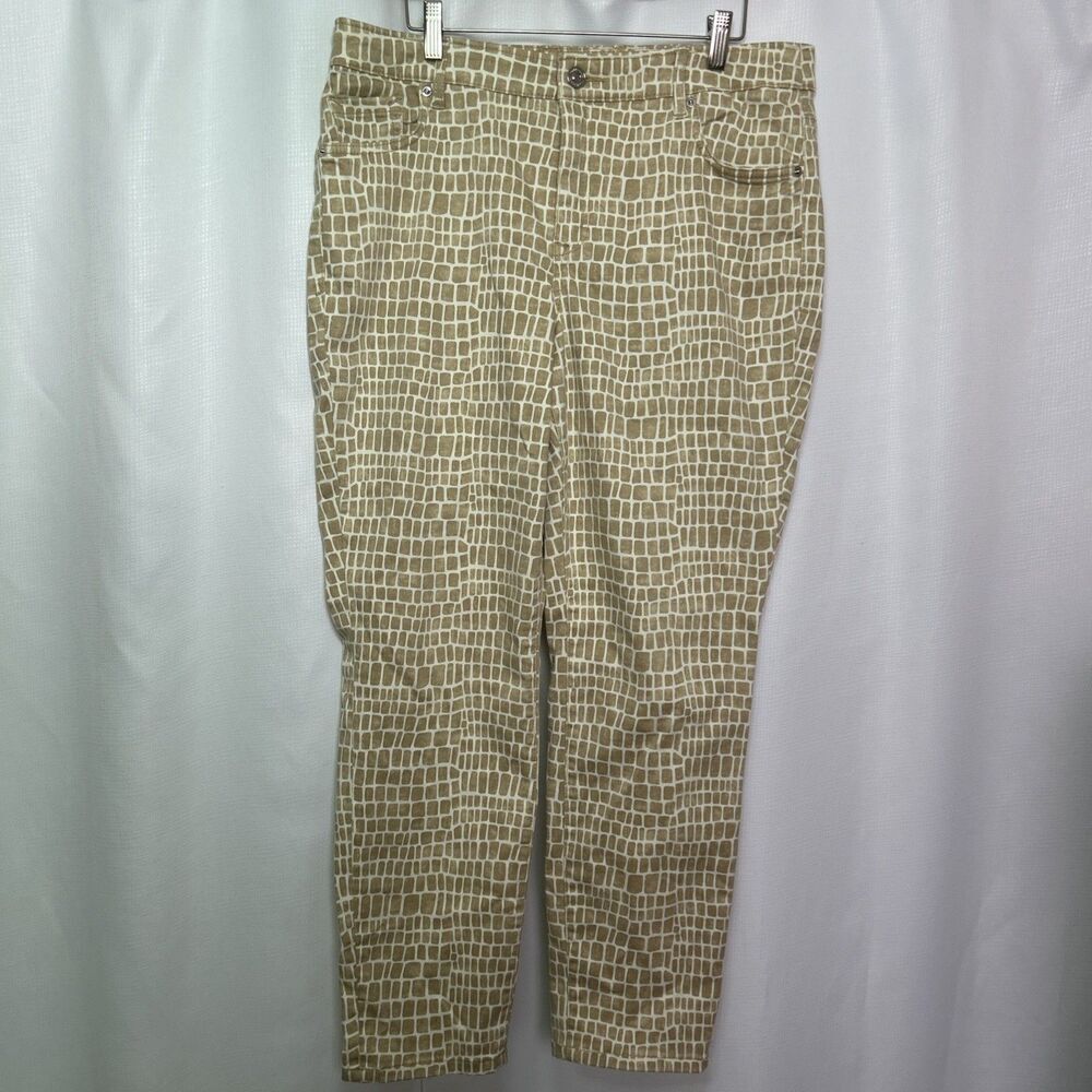 Tommy Bahama Pants Women’s 12X28 Boracay Beach High Rise Ankle Golden Honey